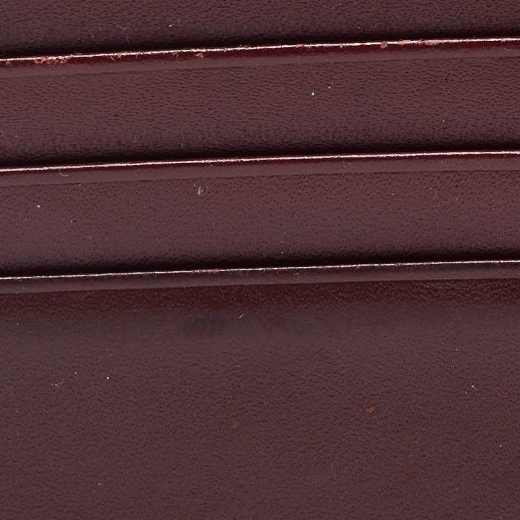 Pre Owned Montblanc Burgundy Leather Meisterstuck Card Holder 