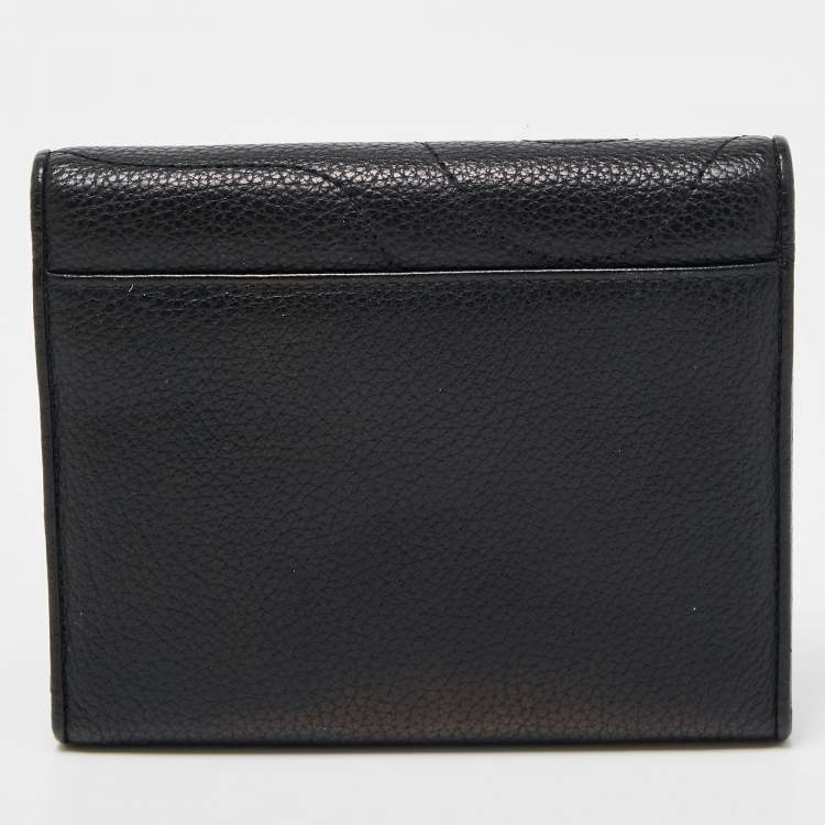 Pre Owned Montblanc Black Leather Starisma Trifold Wallet