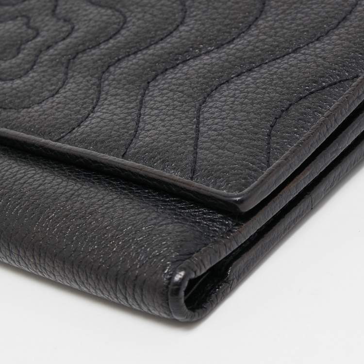 Pre Owned Montblanc Black Leather Starisma Trifold Wallet