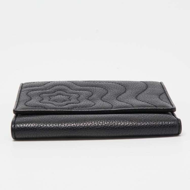 Pre Owned Montblanc Black Leather Starisma Trifold Wallet