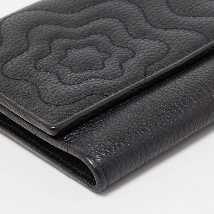 Pre Owned Montblanc Black Leather Starisma Trifold Wallet