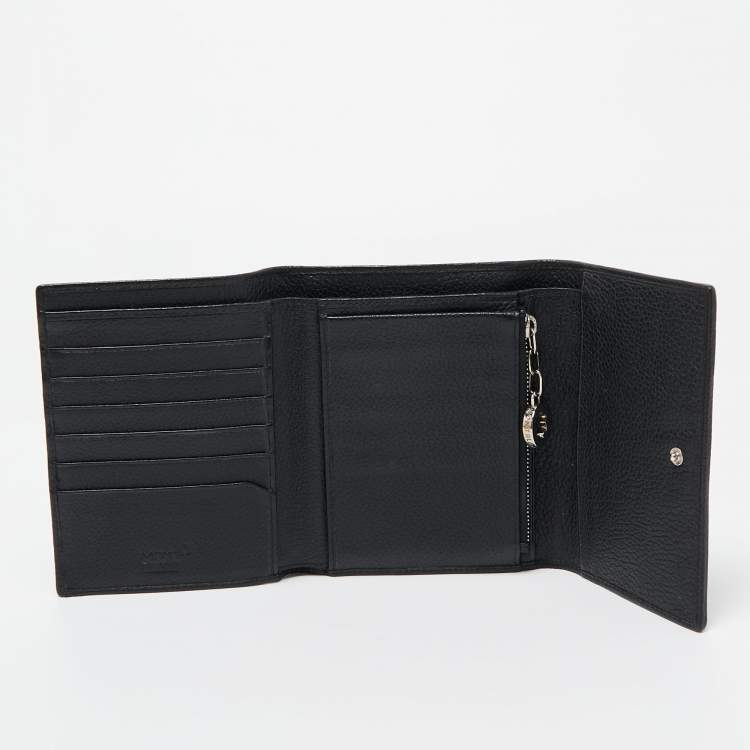 Pre Owned Montblanc Black Leather Starisma Trifold Wallet