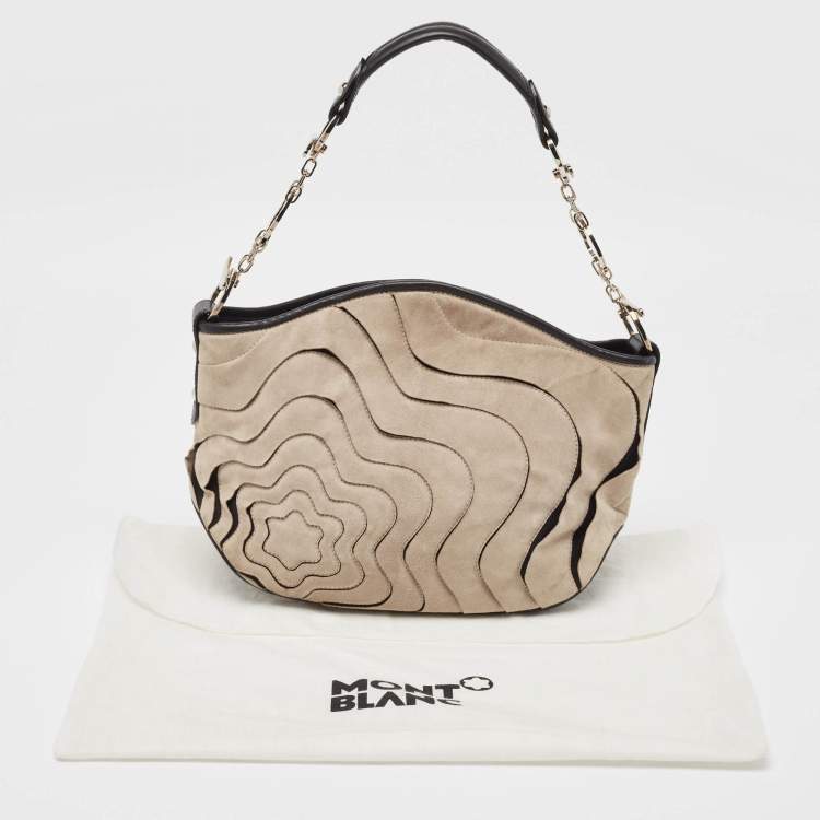 Pre Owned Montblanc Grey/Black Suede and Leather Limited Edition 224/300 Starisma Alcina Hobo