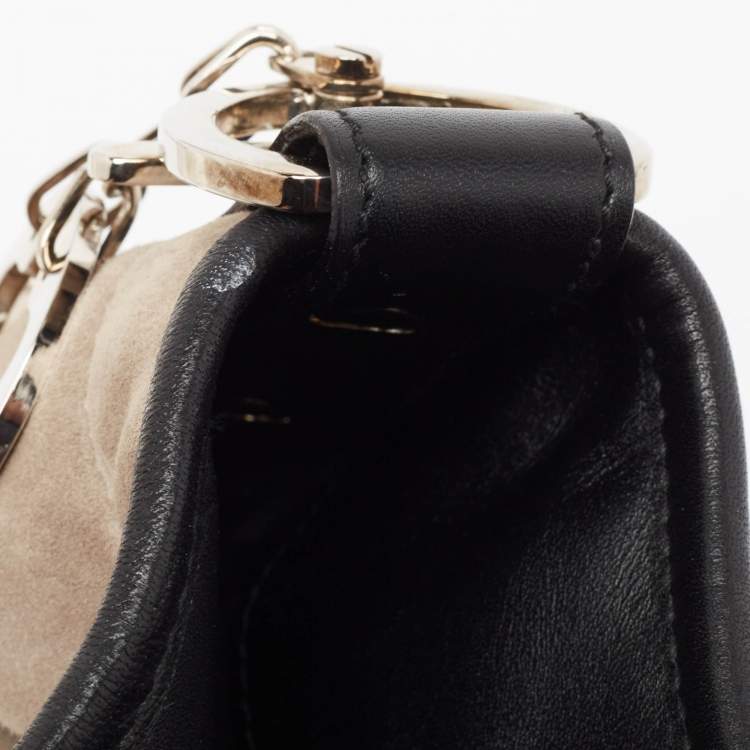 Pre Owned Montblanc Grey/Black Suede and Leather Limited Edition 224/300 Starisma Alcina Hobo