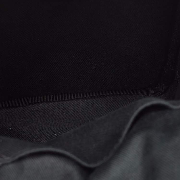 Pre Owned Montblanc Black Leather M Gram Embossed 4810 Sling Backpack