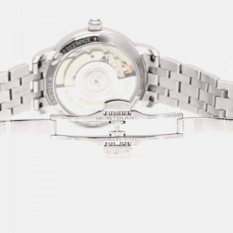 Pre Owned Montblanc Star Legacy Automatic Silver Stainless Steel  Women's Wristwatch 32 mm