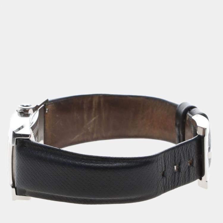 Pre Owned Montblanc Profile 7077 Automatic White Stainless Steel Men's Wristwatch 35mm