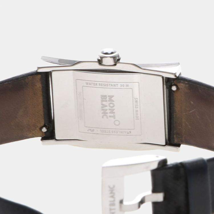 Pre Owned Montblanc Profile 7077 Automatic White Stainless Steel Men's Wristwatch 35mm