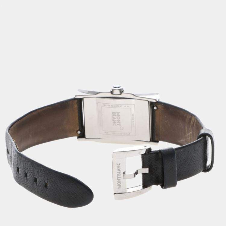 Pre Owned Montblanc Profile 7077 Automatic White Stainless Steel Men's Wristwatch 35mm