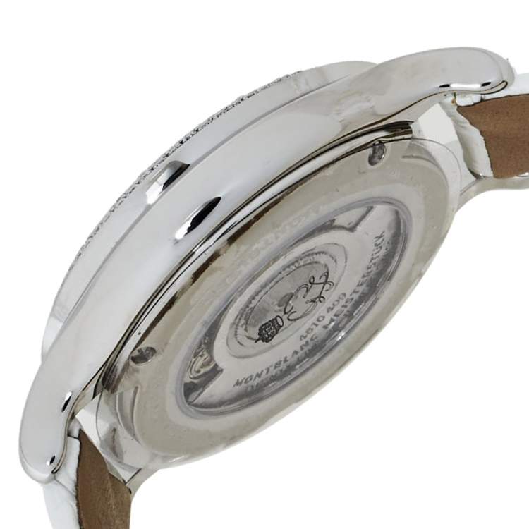 Pre Owned Montblanc MOP Stainless Steel Diamonds Princess Grace De Monaco Women's Wristwatch 34 mm
