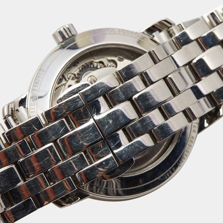 Pre Owned Montblanc White 18k Rose Gold Stainless Steel Tradition 114369 Women's Wristwatch 32 mm