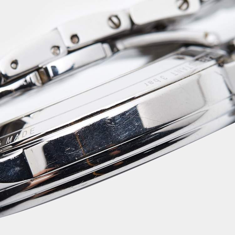 Pre Owned Montblanc Mother Of Pearl Stainless Steel Tradition 114367 Women's Wristwatch 32 mm
