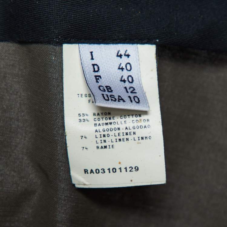 Pre Owned Moschino Cheap and Chic Green Cotton Blend Wide Leg Trouser M