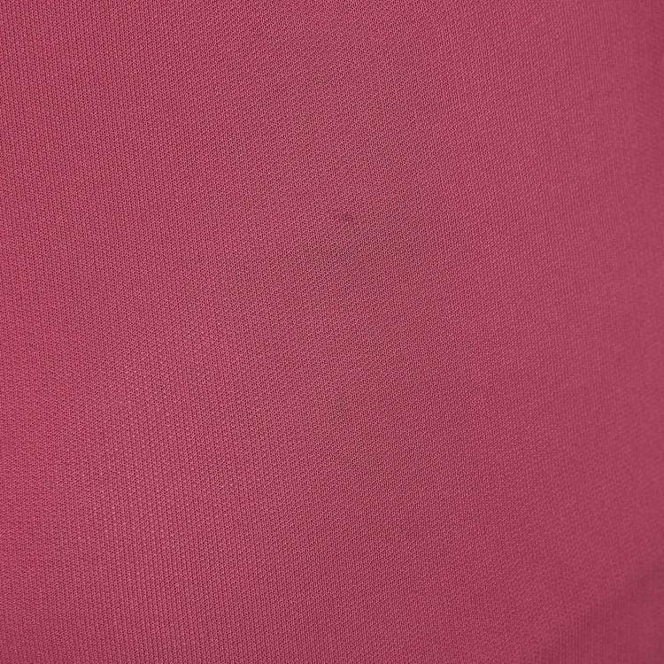 Pre Owned Moschino Cheap and Chic Pink Stretch Knit Off Shoulder Top L