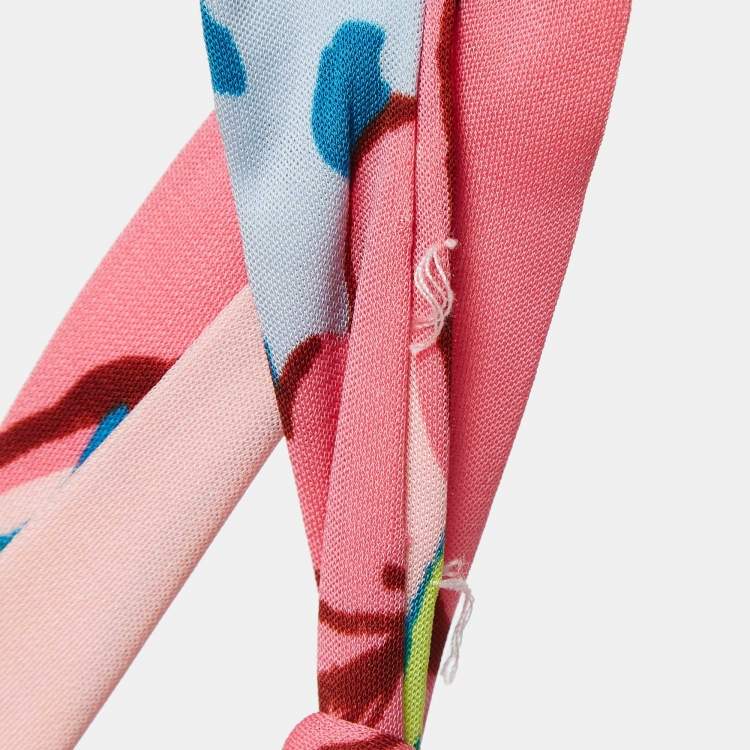مملوكة مسبقًا Moschino Cheap And Chic Multicolor Tie-Up Mini Dress M