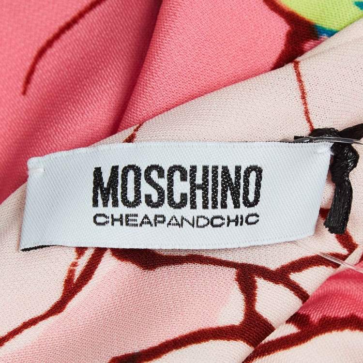 مملوكة مسبقًا Moschino Cheap And Chic Multicolor Tie-Up Mini Dress M