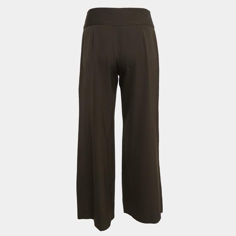 Pre Owned Moschino Cheap and Chic Brown Virgin Wool Culottes M