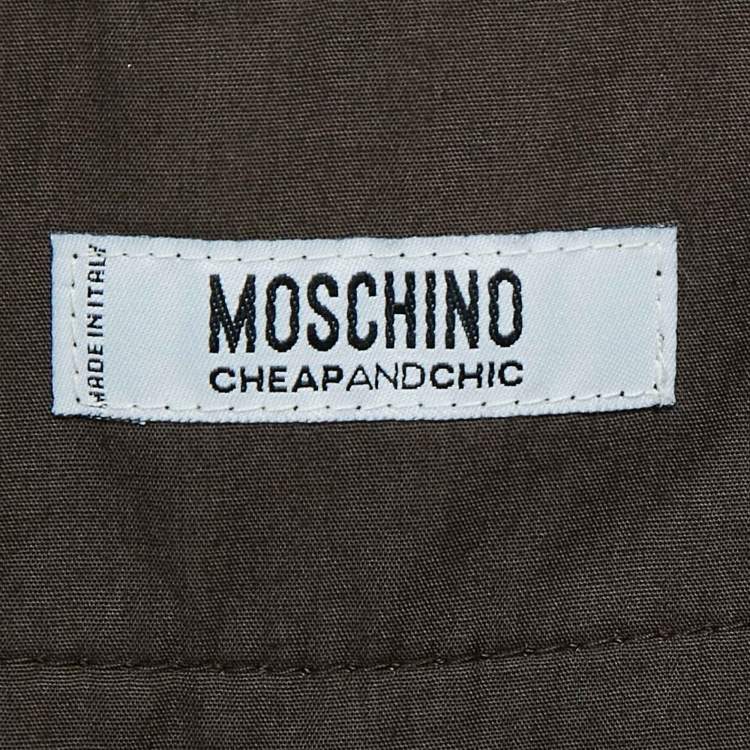 Pre Owned Moschino Cheap and Chic Brown Virgin Wool Culottes M