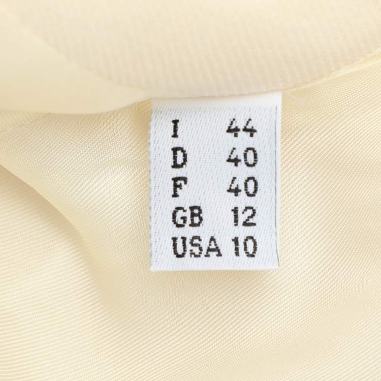 Pre Owned Moschino Cheap and Chic Cream Virgin Wool Coat M