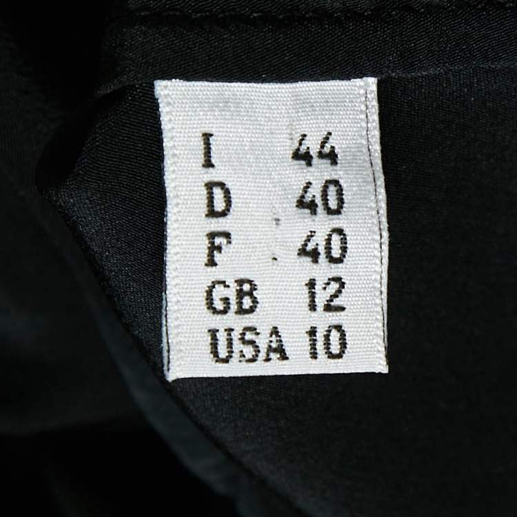 Pre Owned Moschino Cheap and Chic Black Beads Embellished Silk Shirt M