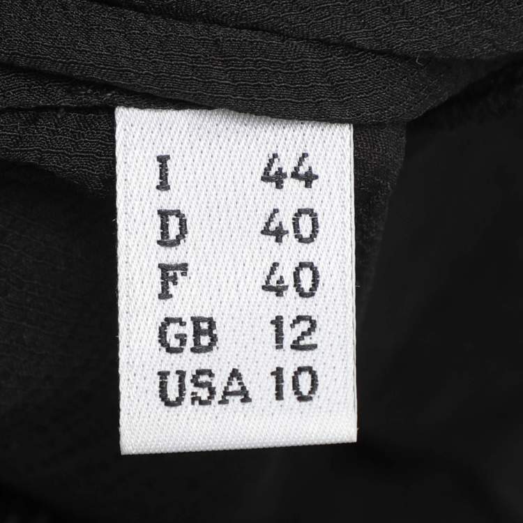 Pre Owned Moschino Cheap and Chic Black Silk Bow Top M