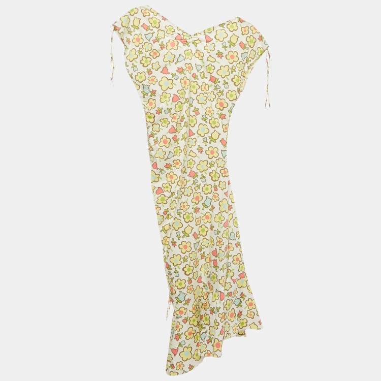 Pre Owned Moschino Cheap and Chic Multicolor Floral Print Cotton Short Dress S