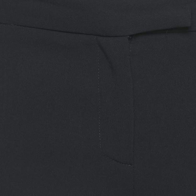 Pre Owned Moschino Cheap and Chic Black Crepe Formal Trousers S
