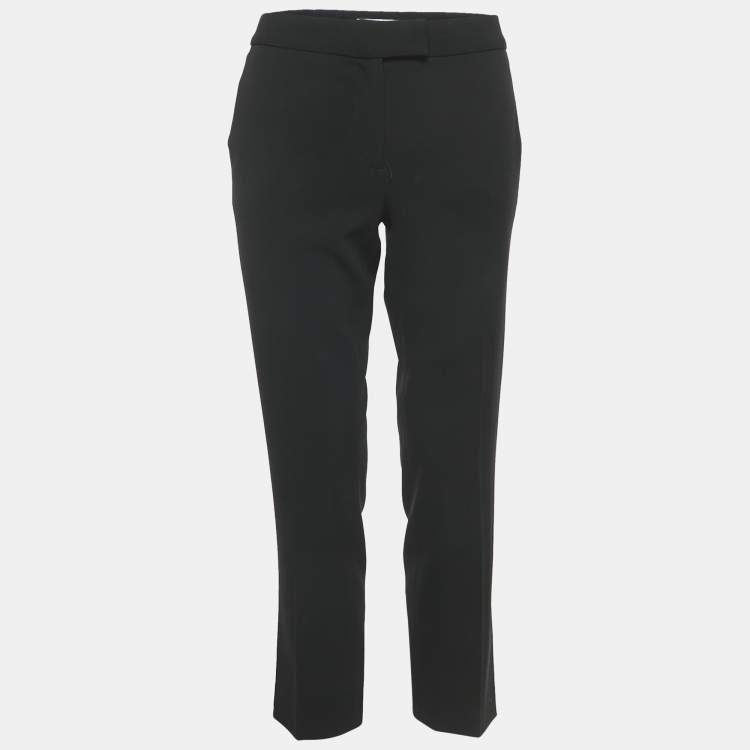 Pre Owned Moschino Cheap and Chic Black Crepe Formal Trousers M