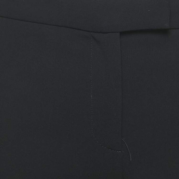 Pre Owned Moschino Cheap and Chic Black Crepe Formal Trousers M