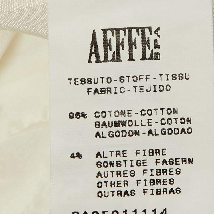 Pre Owned Moschino Cheap and Chic White /Black Cotton Bow Detail Jacket L