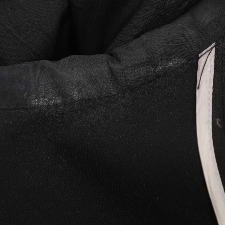 Pre Owned Moschino Cheap and Chic Black/White Wool Blend Blazer M