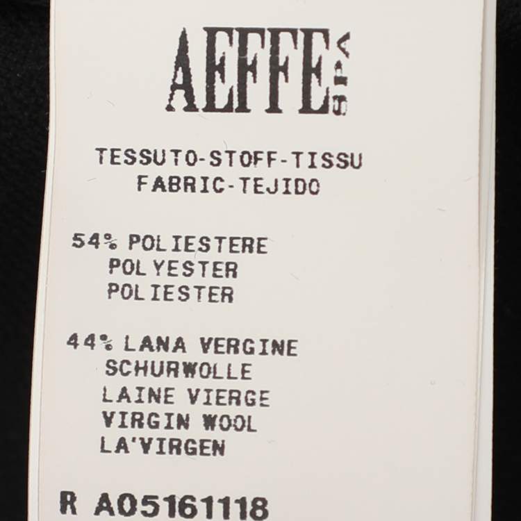 Pre Owned Moschino Cheap and Chic Black/White Wool Blend Blazer M