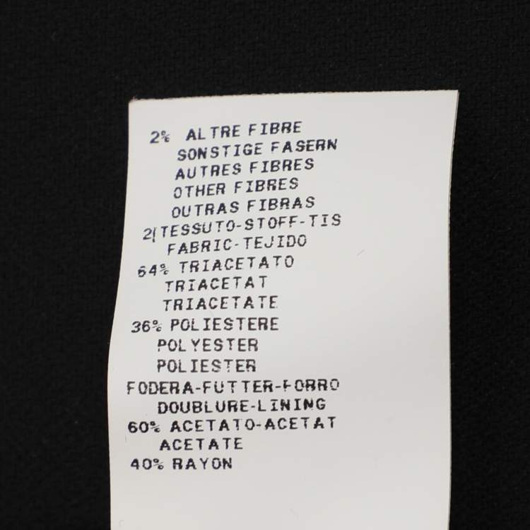 Pre Owned Moschino Cheap and Chic Black/White Wool Blend Blazer M