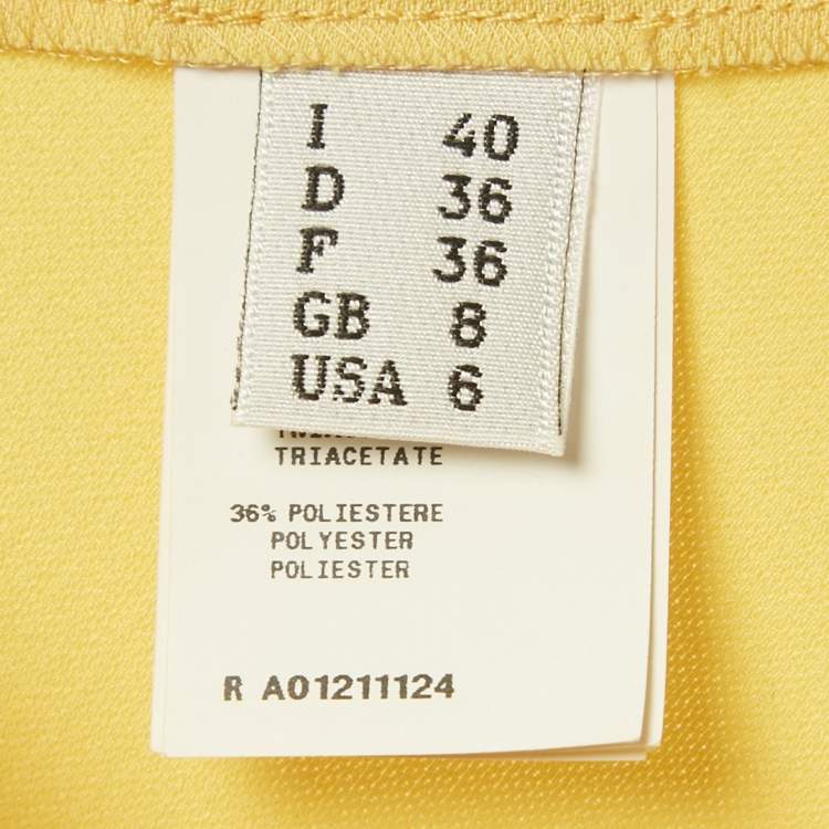 Pre Owned Moschino Cheap and Chic Yellow Crepe Flared Maxi Skirt S