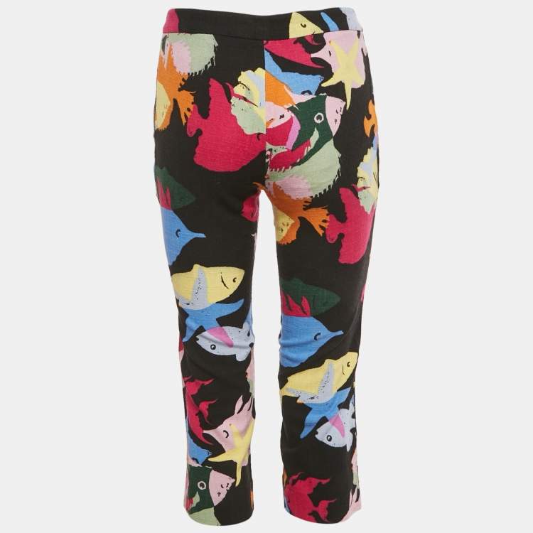 Pre Owned Moschino Cheap and Chic Multicolor Printed Trousers S