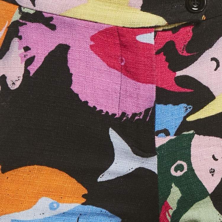 Pre Owned Moschino Cheap and Chic Multicolor Printed Trousers S