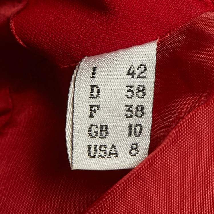 Pre Owned Moschino Cheap and Chic Red Embroidered Crepe Blazer M