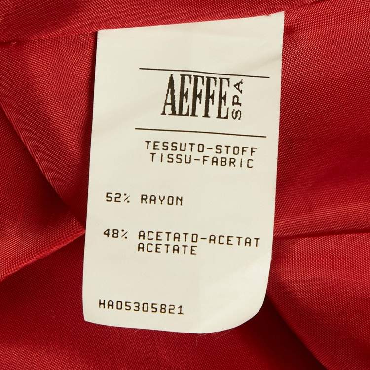 Pre Owned Moschino Cheap and Chic Red Embroidered Crepe Blazer M