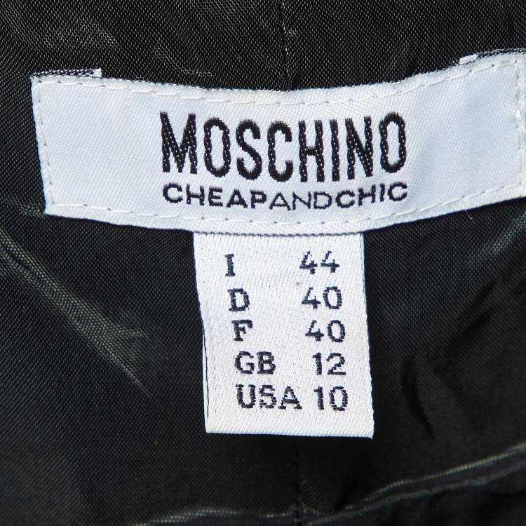 مملوكة مسبقًا Moschino Cheap and Chic Black Crepe Sleeveless Mini Dress M