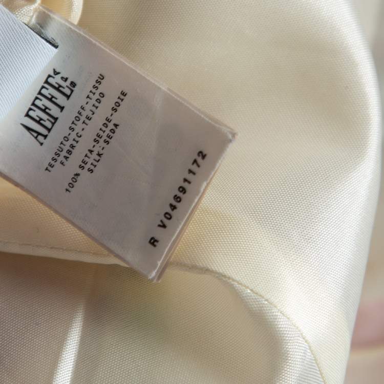 Pre Owned Moschino Cheap And Chic Cream Jewel Print Silk Dress M