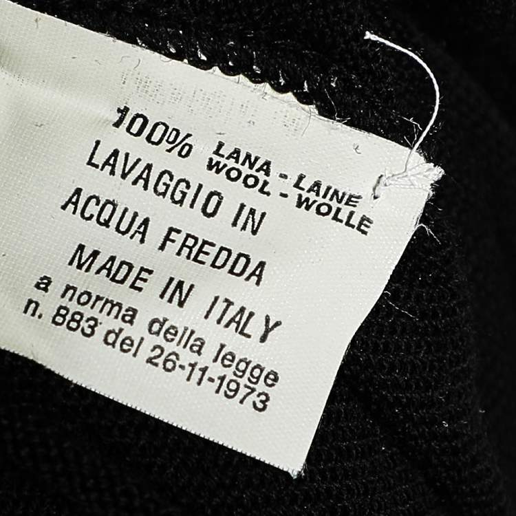 Pre Owned Moschino Cheap and Chic Black Logo Printed Knit T-Shirt M