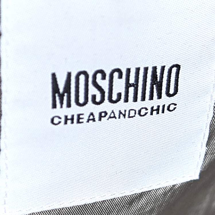 Pre Owned Moschino Cheap and Chic Multicolor Tweed Button Front Jacket L