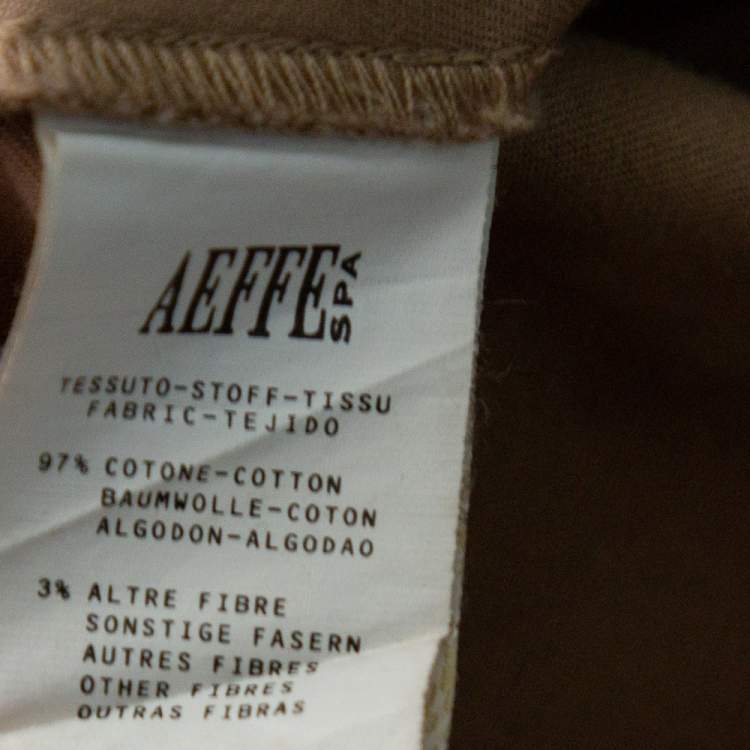 Pre Owned Moschino Cheap and Chic Beige Cotton Chain Trimmed Long Sleeve Jacket L