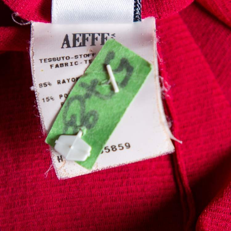 Pre Owned Moschino Cheap & Chic Fuchsia Jersey Pleated Yolk Detail Dress S