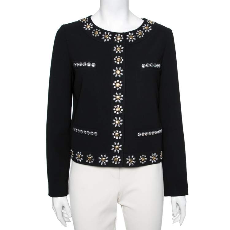 ジャケット MOSCHINO Crepe short jacket White/Black J05065517 Moschino Crepe short jacket available on julian-fashion.com