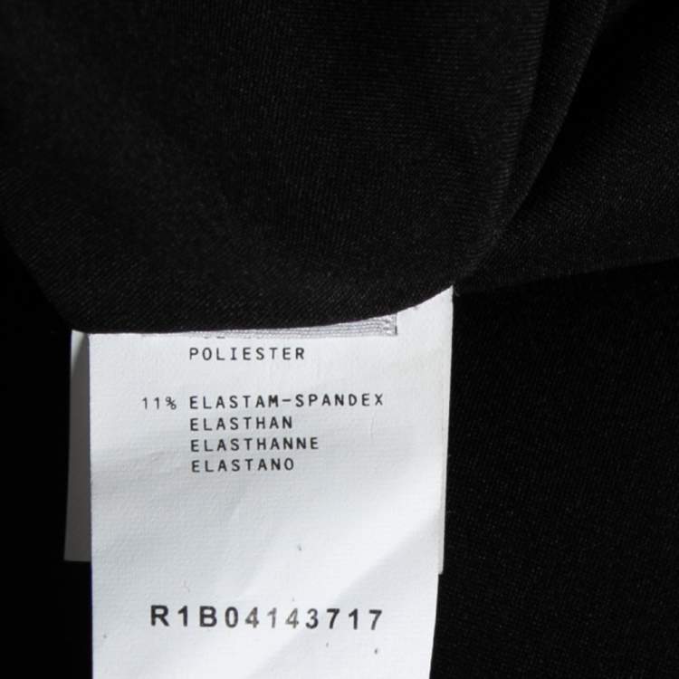 Pre Owned Moschino Cheap and Chic Black Crepe Printed Sleeveless Dress M