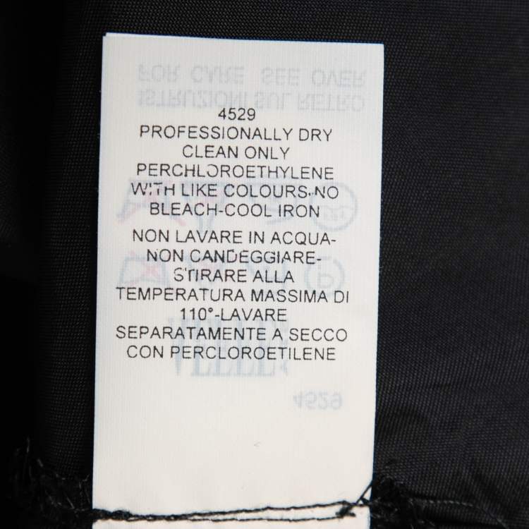 Pre Owned Moschino Cheap and Chic Black Patterned Tulle Sleeveless Dress M