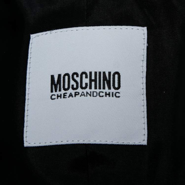 Pre Owned Moschino Cheap & Chic Multicolor Leopard Print Crepe Suit S