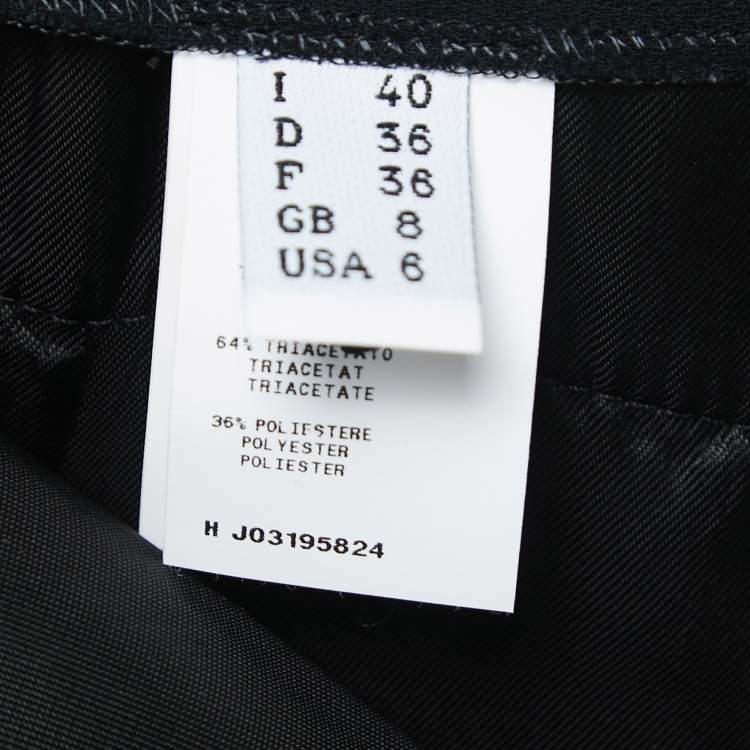 Pre Owned Moschino Cheap and Chic Black Crepe Straight Fit Trousers S