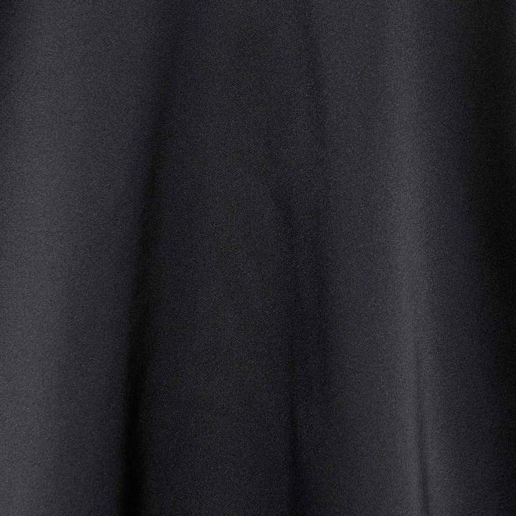 Pre Owned Moschino Cheap and Chic Black Sateen Pleated Neck Trim Tank Top M